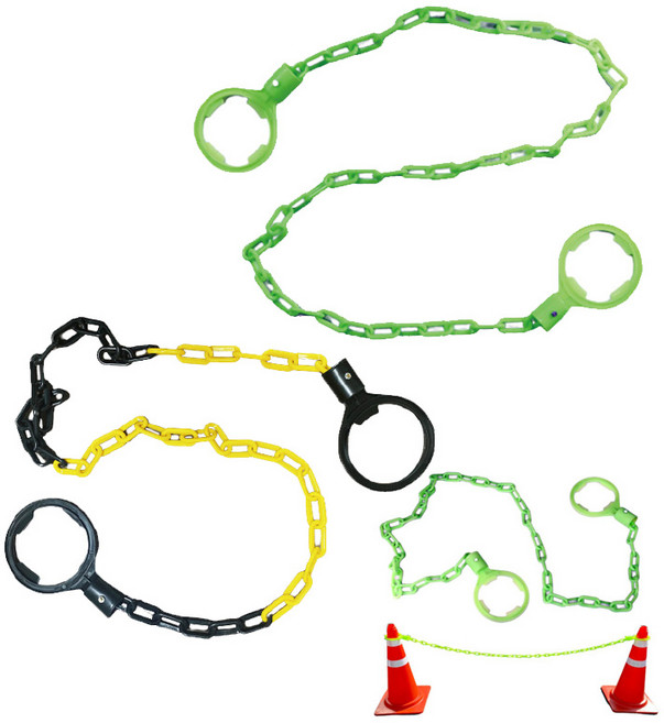 칼라콘 탄력봉 체인 걸이대 접근금지 위험표시 콘걸이, 검정 + 노랑, 1개