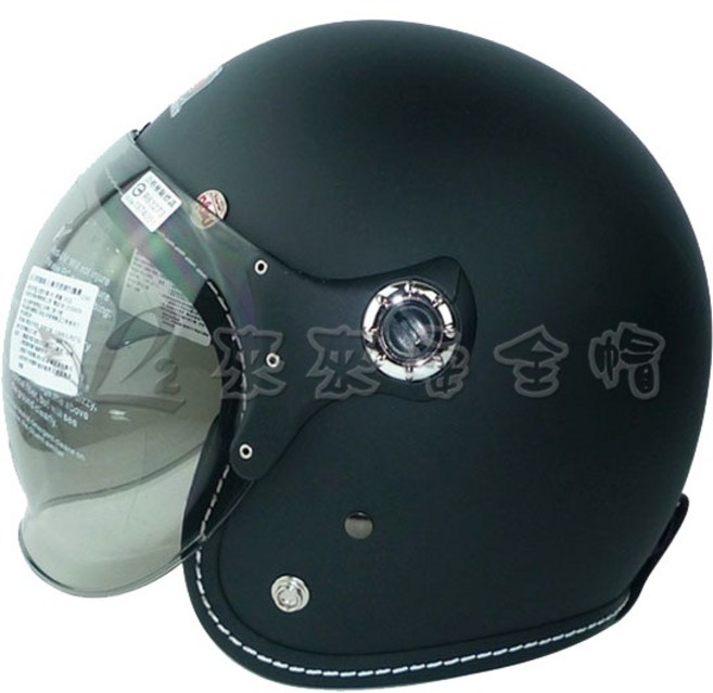 華泰 KK 806SP 雙鏡騎士帽, 平黑, 1個