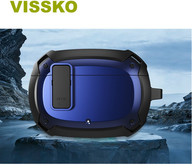 적용 잠금 기능으로 충격 방지 beats Studio buds 케이스, 블루