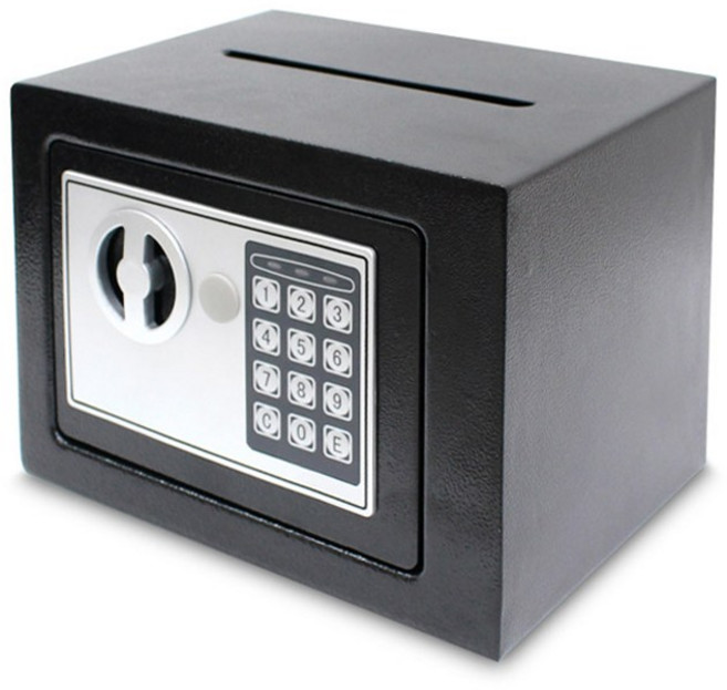 디지털 지폐투입구 안전 금고 17D, 블랙