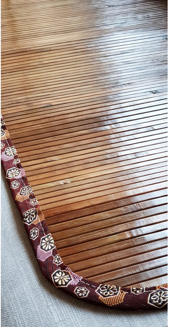 篁城 台灣嚴選 涼蓆/竹蓆 標準雙人床蓆 5x6呎, 碳化咖啡色款,5X6尺標準一般雙人床-橫向, 咖啡色