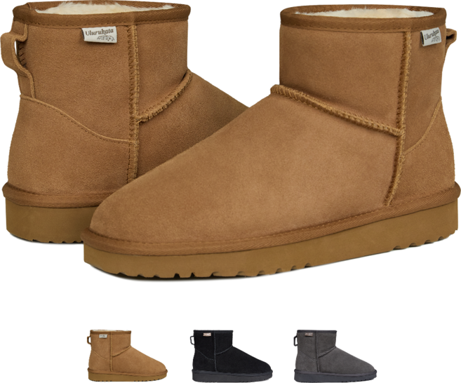 울룰루카타 천연소가죽 클래식 양털 겨울 방한 털부츠