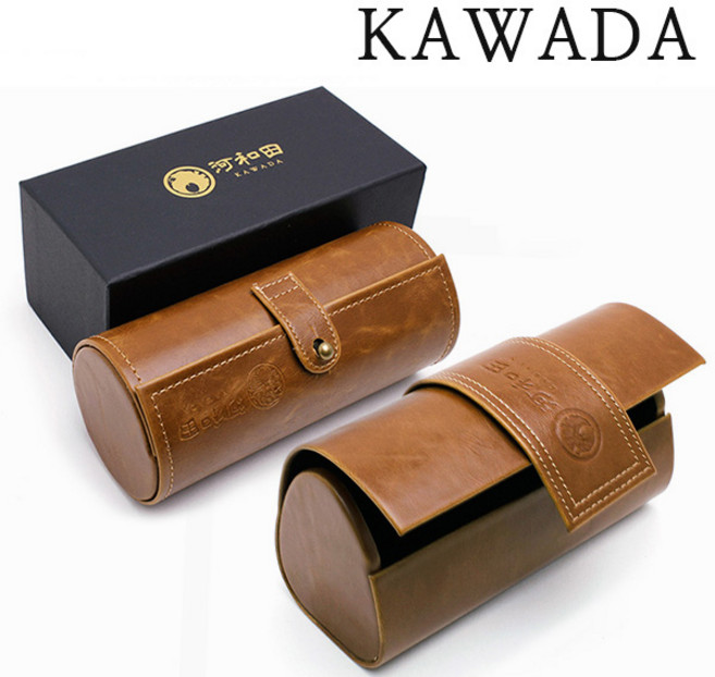 가와다 케이스 안경통 하드 원형 고급 가죽안경케이스 선글라스수납