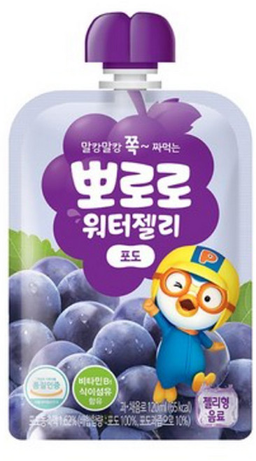 팔도 뽀로로 워터젤리 포도, 120ml, 50개