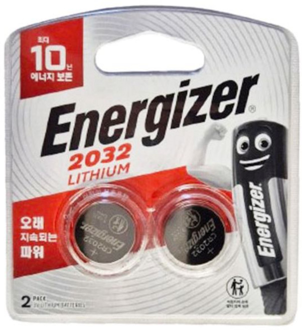 에너자이저 2032리튬 코인 동전 건전지 일회용 배터리, 1개, 2개입