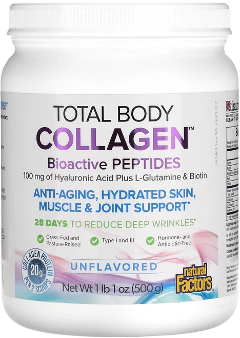 Natural Factors 토탈 바디 콜라겐 생체활성 펩타이드 무맛 500g(1lb 1oz), NaturalFactors토탈바디콜라겐생체활성펩타이드무, 500g, 1개 - 쿠팡