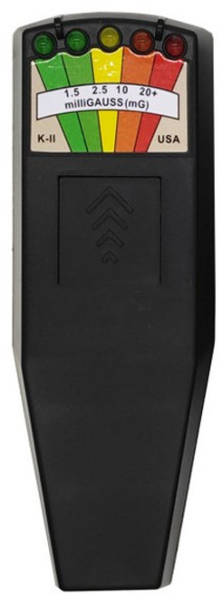 전자기장검출기 5 LED EMF 미터 자기장 탐지기 유령 사냥 초자연적 장비 테스터 휴대용 카운터, 1) Black, 1개