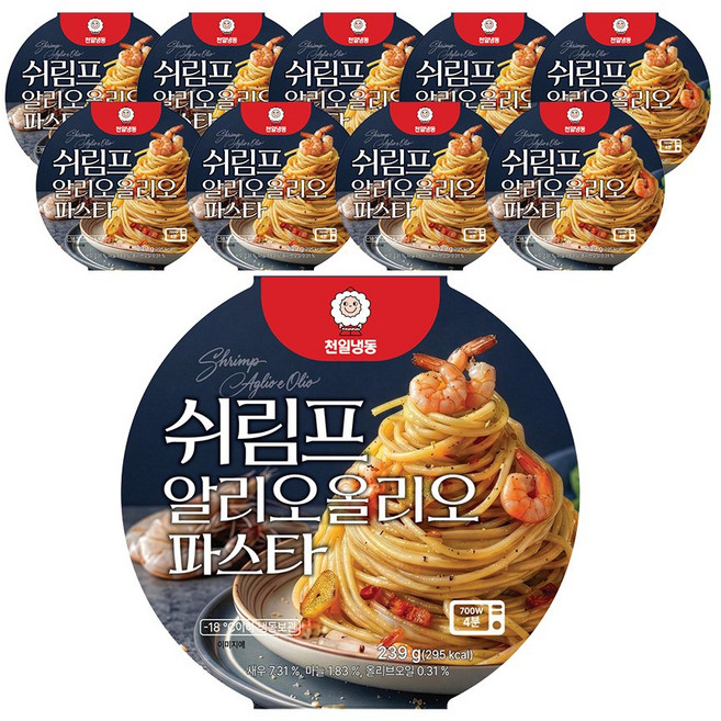 [본사직영] 천일식품 쉬림프 알리오올리오 파스타, 10개, 239g