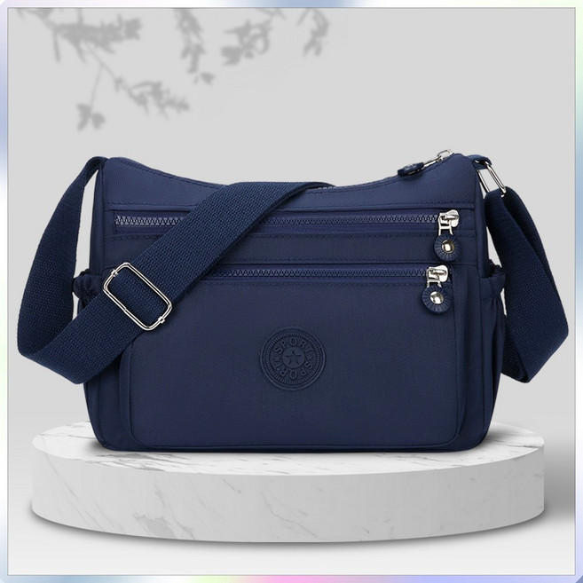 우주상회 수납 많은 경량 크로스백 여성 나일론 방수 가방