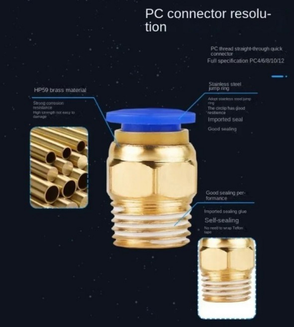 공압 엘보 커넥터 튜브 에어 푸시 인 피팅 PLF 호스 OD 4 6 8mm - 암나사 M5'' 1/8'' 1/4'' 3/8'' 1/2'', 06 PC, 11 OD8mm-3I8