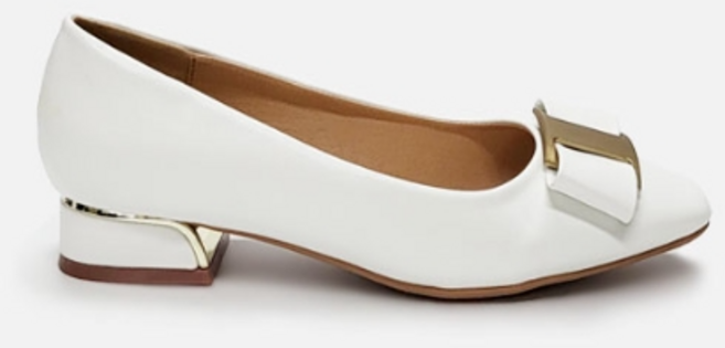 세라 리본 플랫 단화 2.5cm 화이트 DPMO439