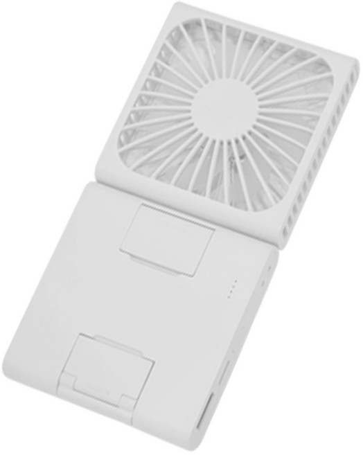 HK-휴대폰 고정 거치대 겸용 선풍기 보조배터리, 고정집게 C-화이트