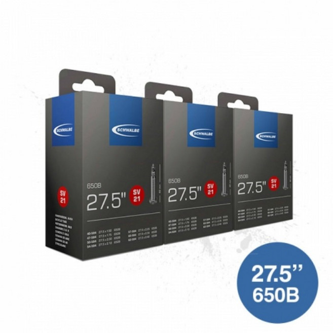 슈발베튜브 SV-21 27.5x2.10 40mm/자전거튜브 650B, 1개