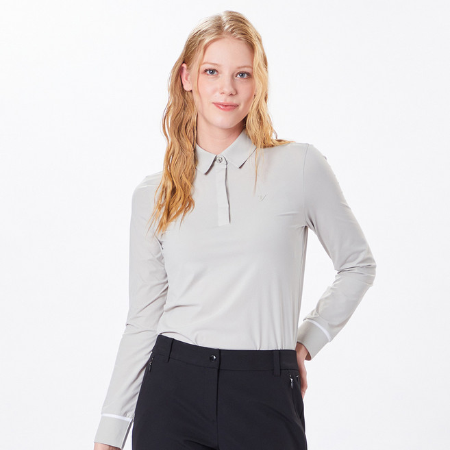 볼빅 10%다운로드쿠폰 여성 골프 에센셜 싱글 제에리 긴팔 티셔츠 VLTSO291_LB