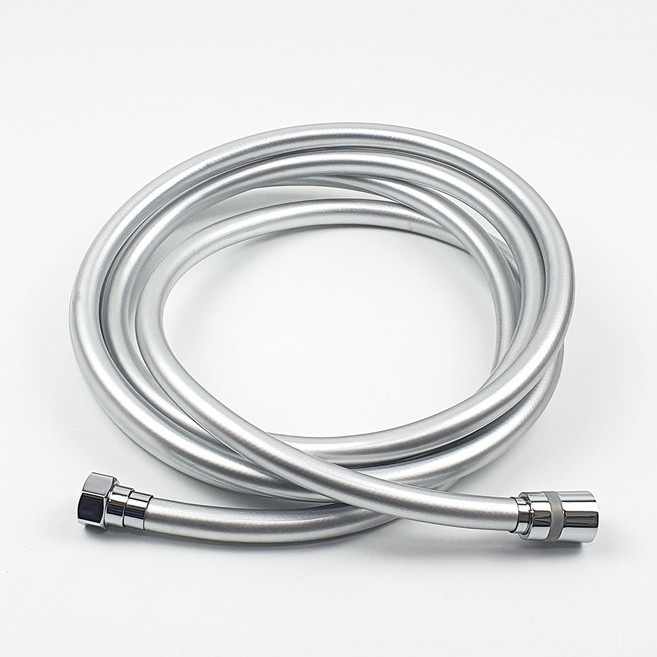 두리프 물때방지 PVC 샤워호스, 실버, 3m