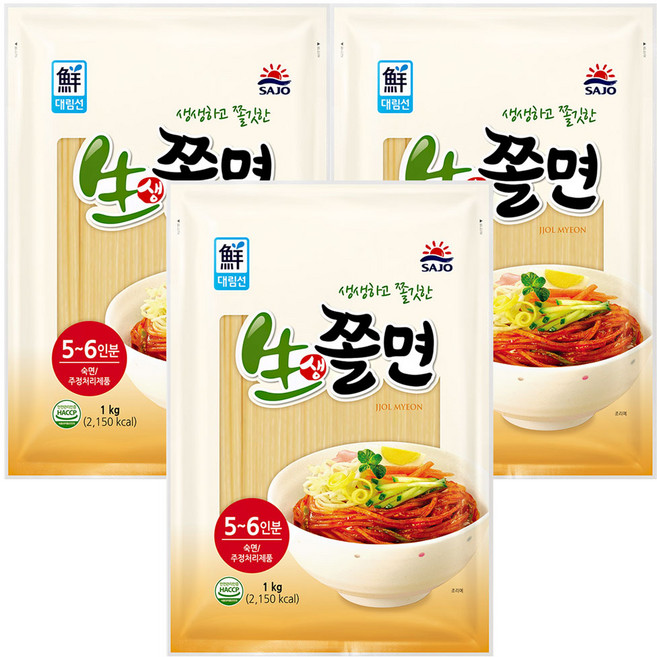 대림 생쫄면 사리, 3개, 1kg