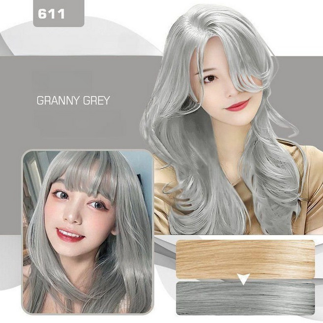 독일 기술 1/1+1 쇼핀 헤어 컬러링 샴푸 컬러 샴푸 새치 염색 샴푸 암모니아없는 염색약 편한 염색약 사은품 랜덤 증정, 1개, 그래니 그레이