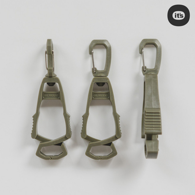 이츠오 아웃도어 밀리터리 장갑 고리, 3개, 카키