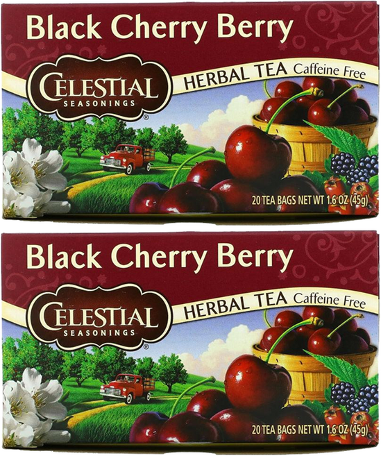 셀레셜 시즈닝 허브티 블랙체리 베리 카페인프리 20티백 2팩, 44g, 20개입