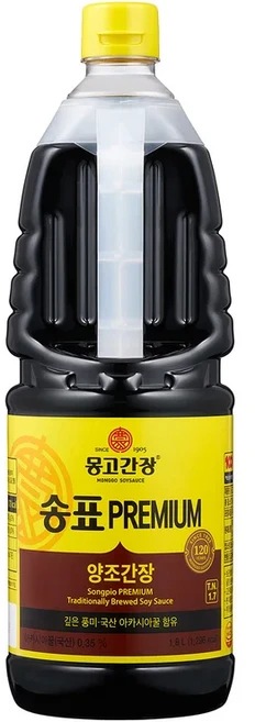 몽고 송표 프리미엄 양조 간장, 1개, 1.8L