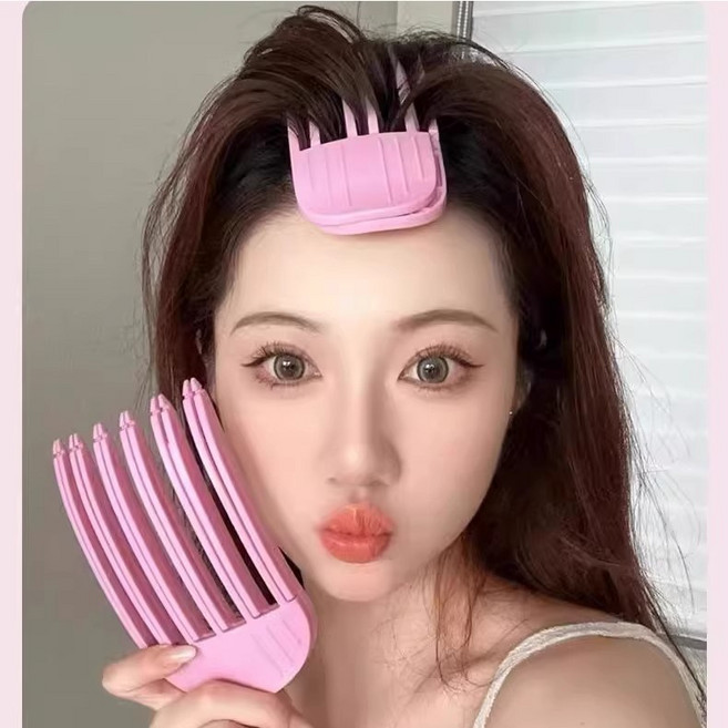 유티즌 정수리 뿌리 볼륨핀 헤어집게, 1개, 핑크세트