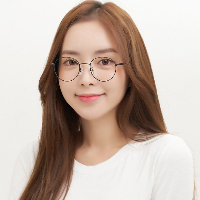 룩스토어 초경량 심플 동글이안경 가벼운느낌 패션아이템 블루라이트차단 기능성 안경렌즈