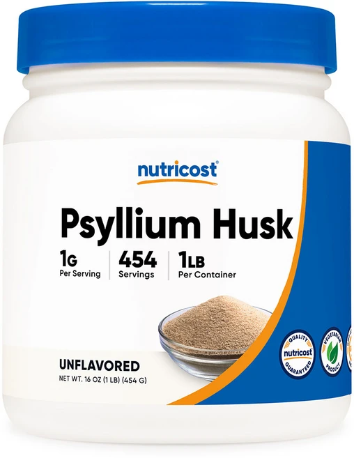 뉴트리코스트 실리엄허스크 차전자피 분말 파우더 대용량 1lb 1개 1서빙 5g 100회분 Psyllium Husk Powder [1 LBS], 500g - 쿠팡