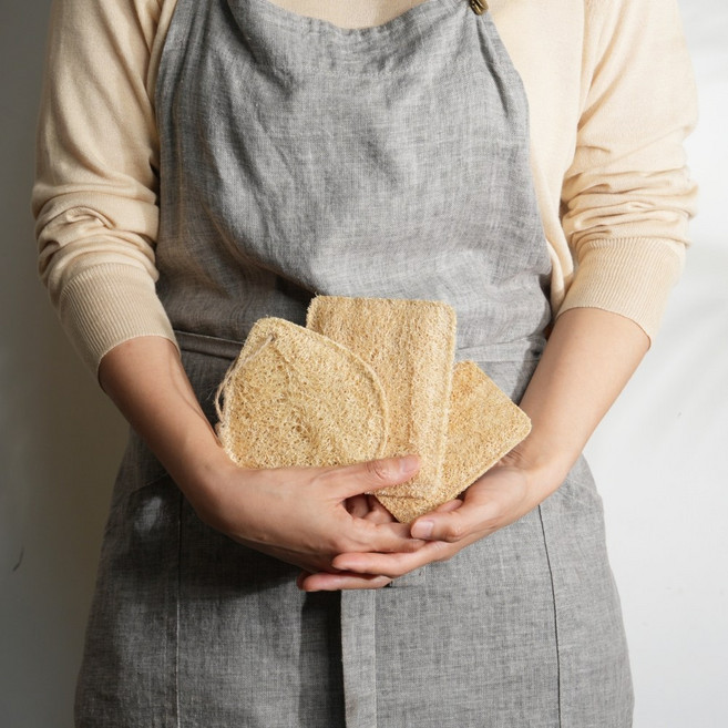 천연 수세미 친환경 주방 제로웨이스트 두겹 사각 10x13cm, 1개, 1개