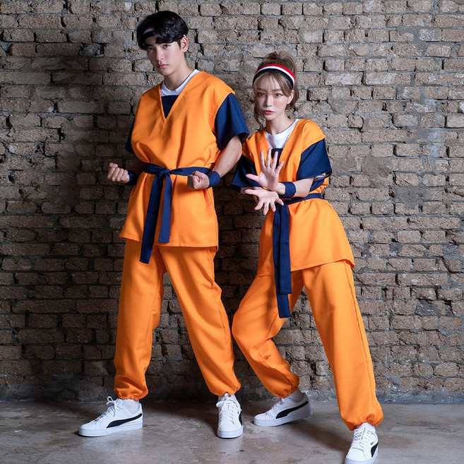 오렌지도복 무도복 할로윈코스튬 체육대회반티 졸업사진룩 졸업사진의상