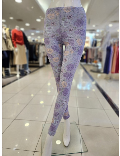 3층비비안 부드러운터치감 텐셀스판 화사한꽃프린트 동내의 하의LG9282P 라벤다바이올렛