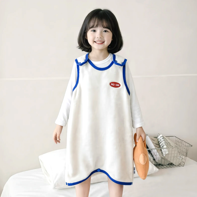 HO-OH 아기 겨울 수면조끼 아동용 유아 극세사 실내조끼