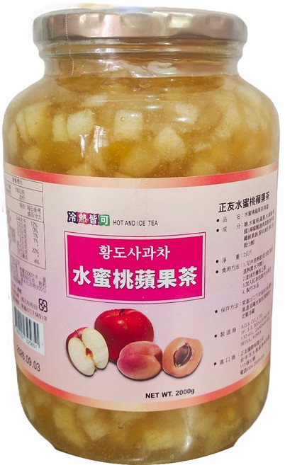 正友 水蜜桃蘋果茶, 2kg, 1個, 1個裝