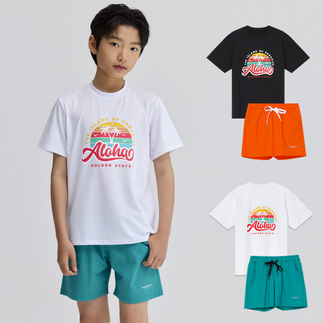 슈가비치 아동 주니어 래쉬가드+보드숏 상하세트 BH24-15JR 수영복