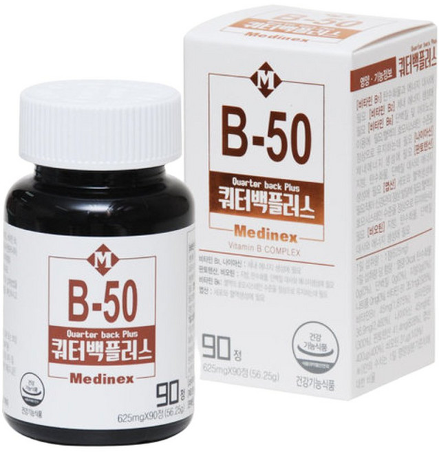 수용성 비타민B 콤플렉스 쿼터백플러스 90정 비타민비 2통구매시10, 2개