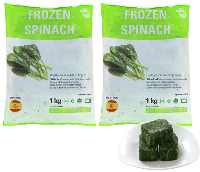 쉽쿡 유럽산 냉동시금치 1+1, 2개