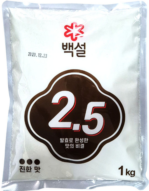 백설 발효조미료 2.5 1Kg / 바이오핵산 2.5% CJ제일제당, 1개