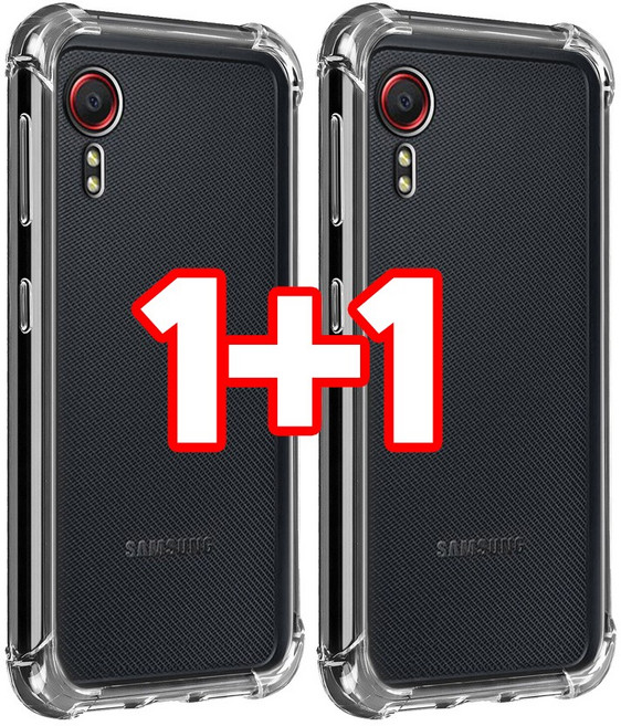 벌크온 1+1 갤럭시 엑스커버5 X cover5 범퍼핏 투명 에어 쿠션 젤리 기본 케이스