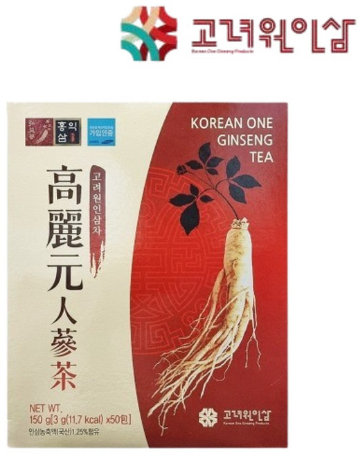 고려원인삼 인삼차 지함 선물세트 50포 1박스, 150g, 50개입, 1개