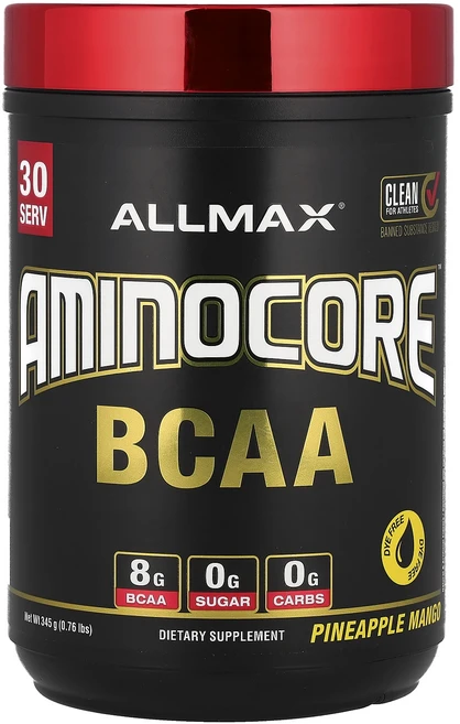 몸관리하세요 겨울입니다 ALLMAX AMINOCORE™ BCAA 파인애플 망고 맛 345g(0.76lb) 특별관리진행, ALLMAXAMINOCOREBCAA파인애플망고맛345g, 345g, 1 - 쿠팡