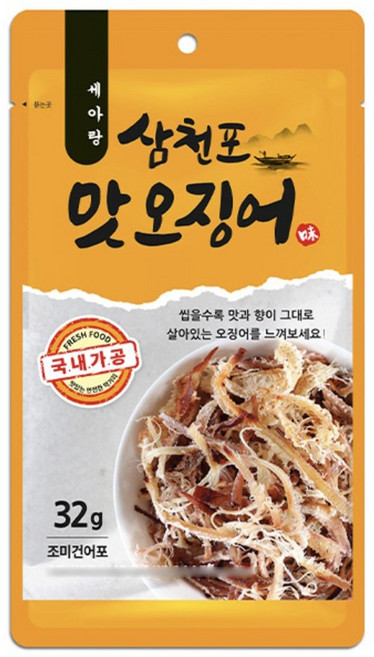 세아랑 삼천포 맛오징어 간편술안주 40g x 4개