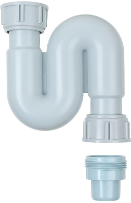 싱크대 배수구 S트랩 배수구 연결부품 악취차단 하수구 배수관 코트랩, 싱크트랩+유니온볼트, 1개, 기본값