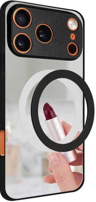 더조은셀러 리얼미러 메탈링 커스텀 맥세이프 플레이트 강화유리 진짜 거울 케이스