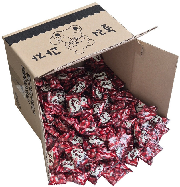 [놀러과자] 유하미카쿠토 아주끼 캔디 사무실 간식 대용량 개별포장, 200개, 4.8g