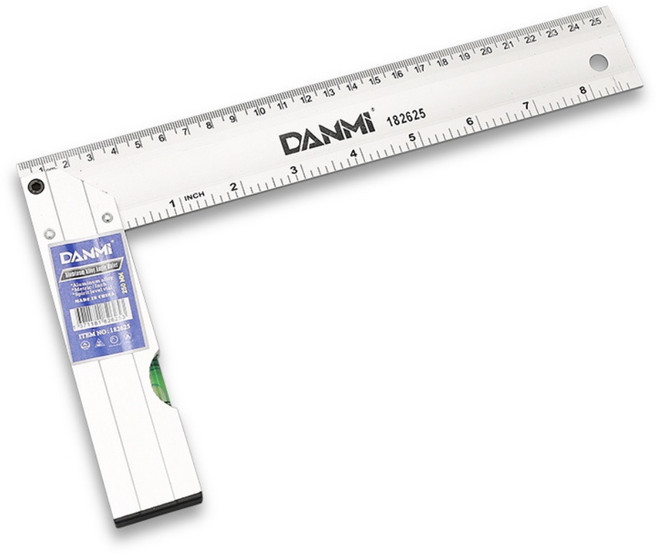DANMI 直角尺 帶水平尺 測量工具, 1個, 30cm 一支