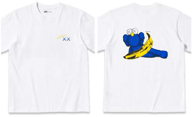 Uniqlo UT x Kaws 短袖上衣, 白色A(2024三方聯名款）,童裝110