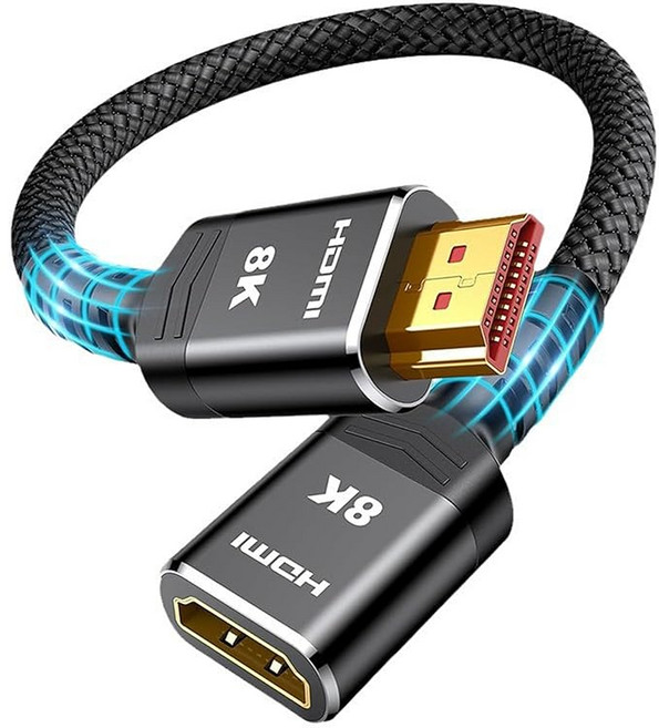HDMI HDMI HDMI 2.1 연장 케이블 8K 60Hz 0.3m 수-암