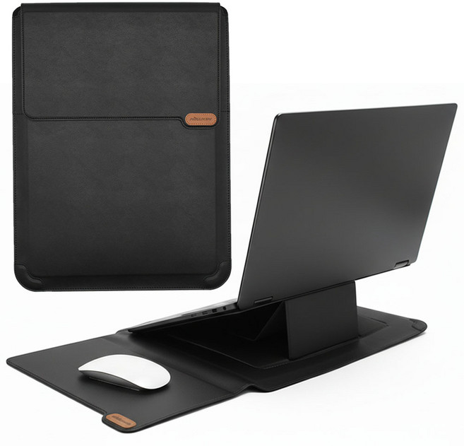 삼성 노트북파우치 갤럭시북5프로 360 거치대 lg그램 갤럭시북4 맥북, 세로형, 블랙, 1개