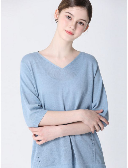 르오트 [홈쇼핑방송/르오트(LeOT)] 에디션 린넨 블렌디드 5부소매 썸머니트