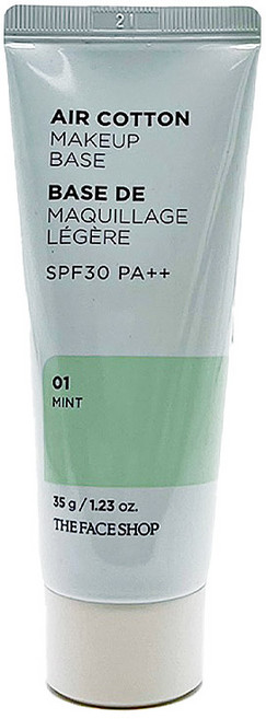 더페이스샵 에어코튼 메이크업 베이스 35g, 민트, 2개