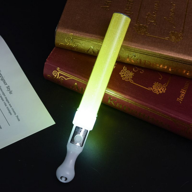 星星熒光棒 五角星閃光 演唱會應援氣氛 兒童演出發光道具, 短棒-黃色,10個, 1個